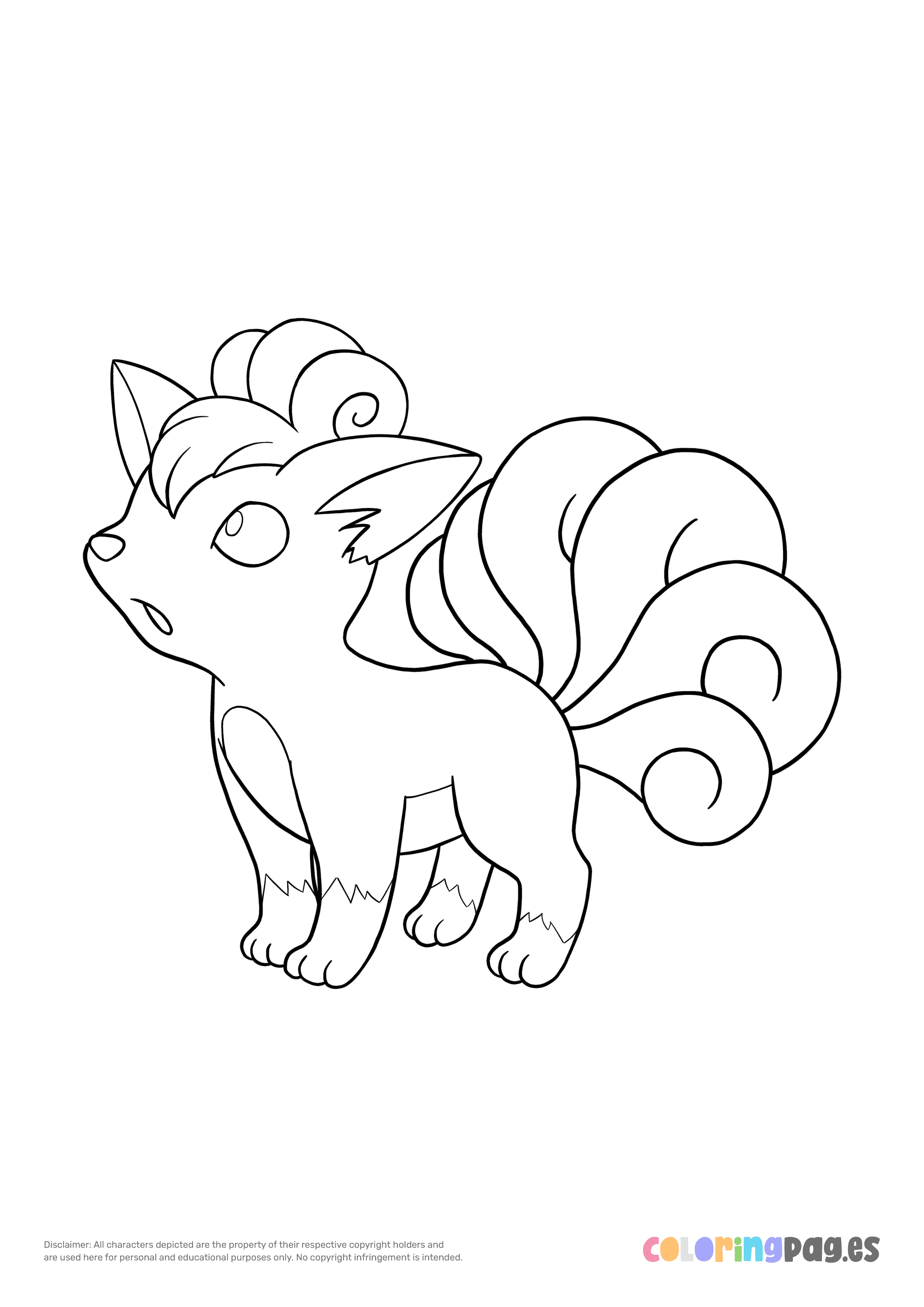 Vulpix coloring page