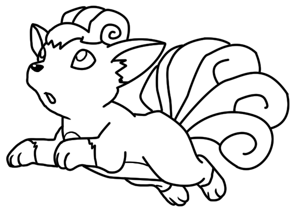 Vulpix coloring page by bellatrixie
