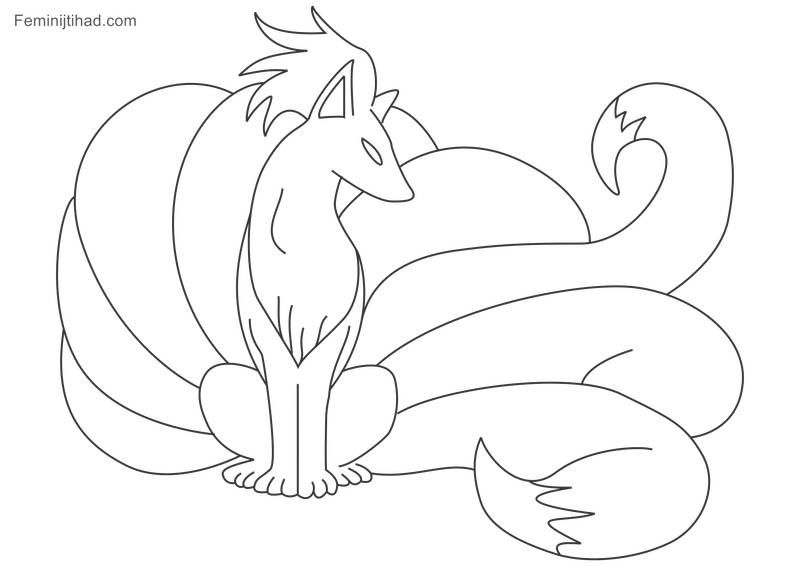 Printable pokemon vulpix coloring pages pdf