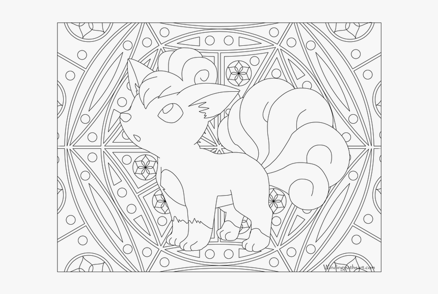Vulpix pokemon coloring page
