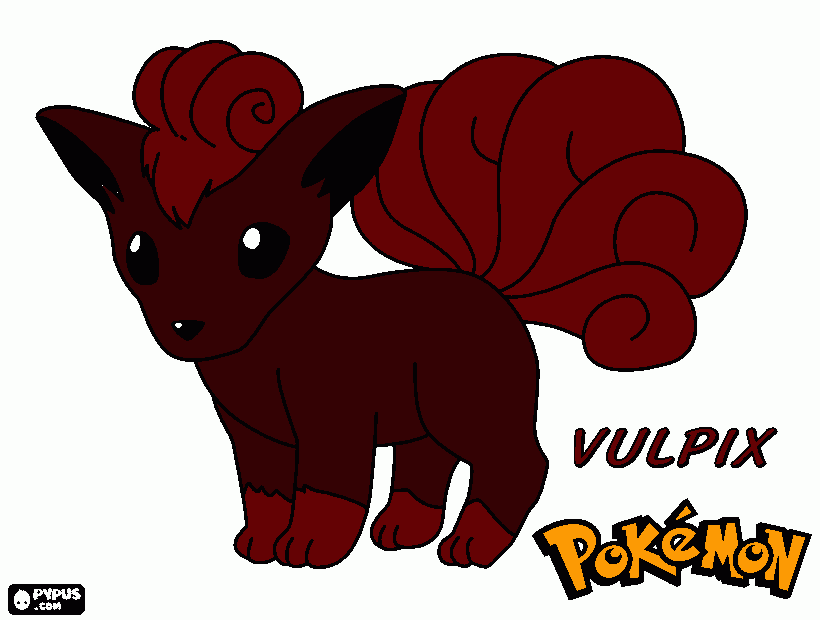 Vulpix is a dea coloring page printable vulpix is a dea