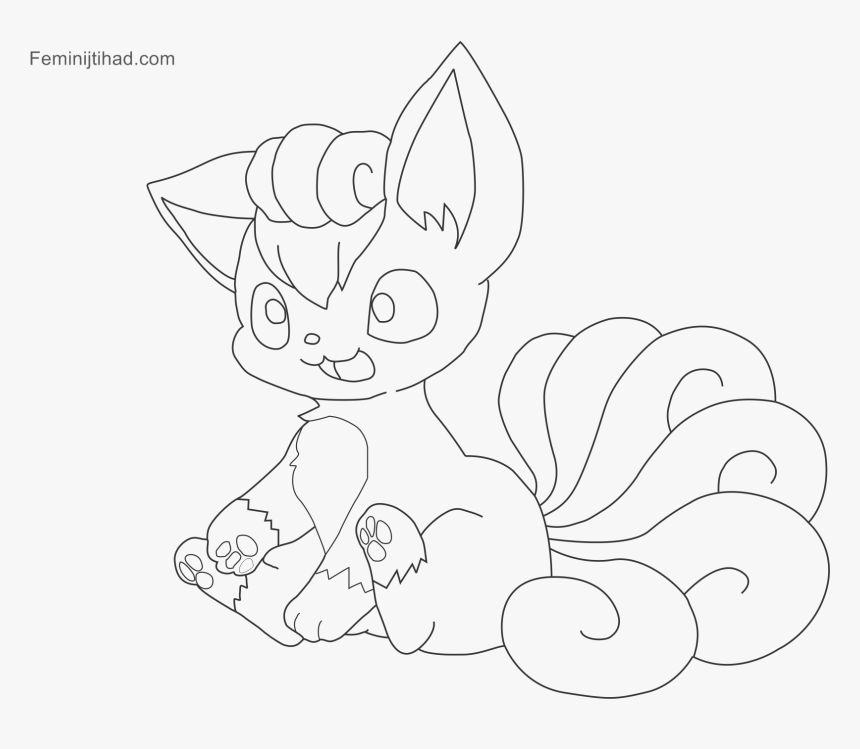Pokemon vulpix printable coloring pages hd png download