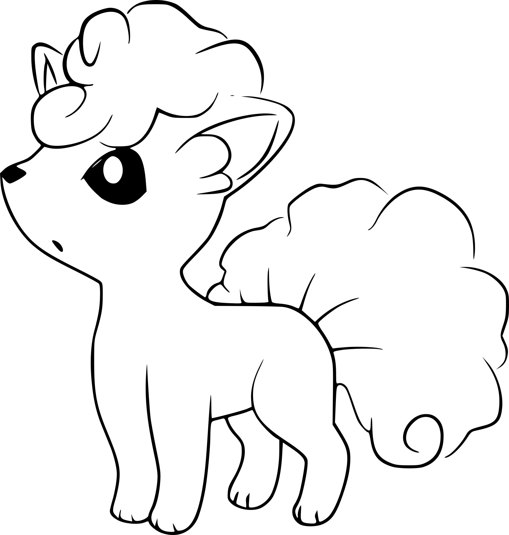Vulpix of alola pokemon coloring page