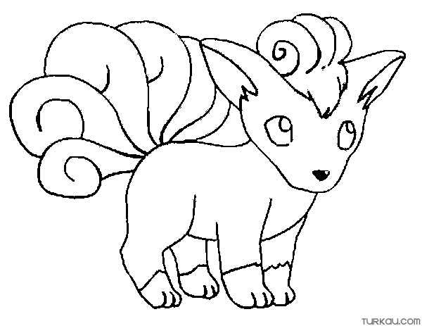 Brocks vulpix coloring page