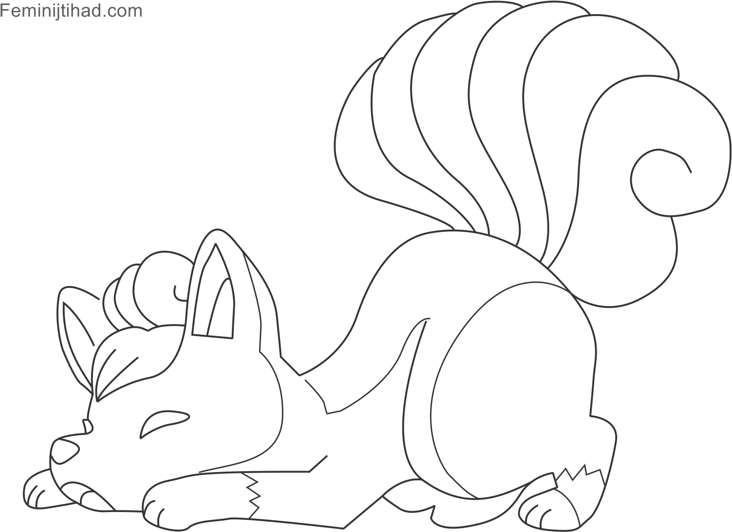 Download hd pokemon vulpix coloring pages