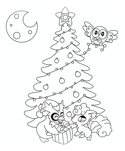 Download delibird and vulpix coloring page free printable drawings