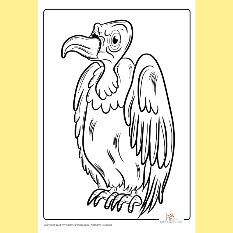 Free vulture coloring page archives