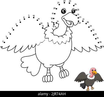 Vulture coloring page for kids stock vector image art