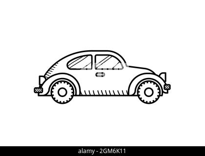 Beetle coloring page for kids stock vector image art