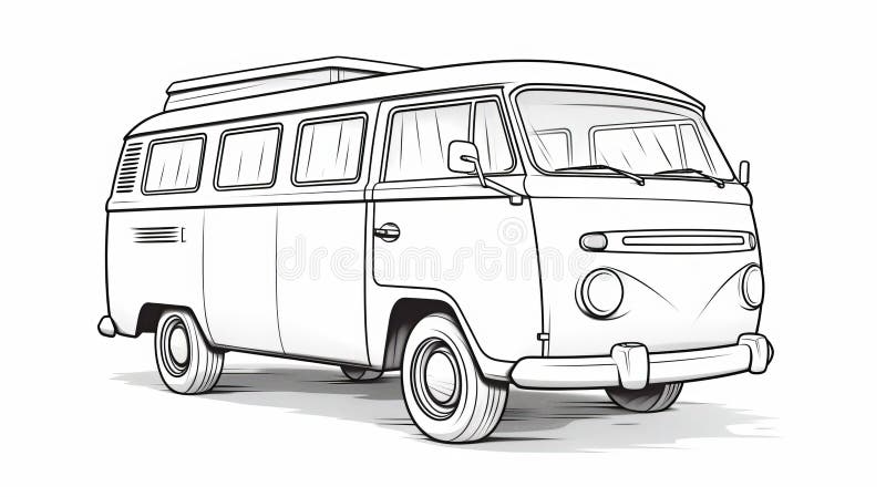 Vw camper stock illustrations â vw camper stock illustrations vectors clipart