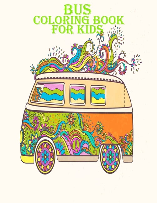 Bus coloring book for kids beautiful and amazing bus designs for toddler for mind relaxation age