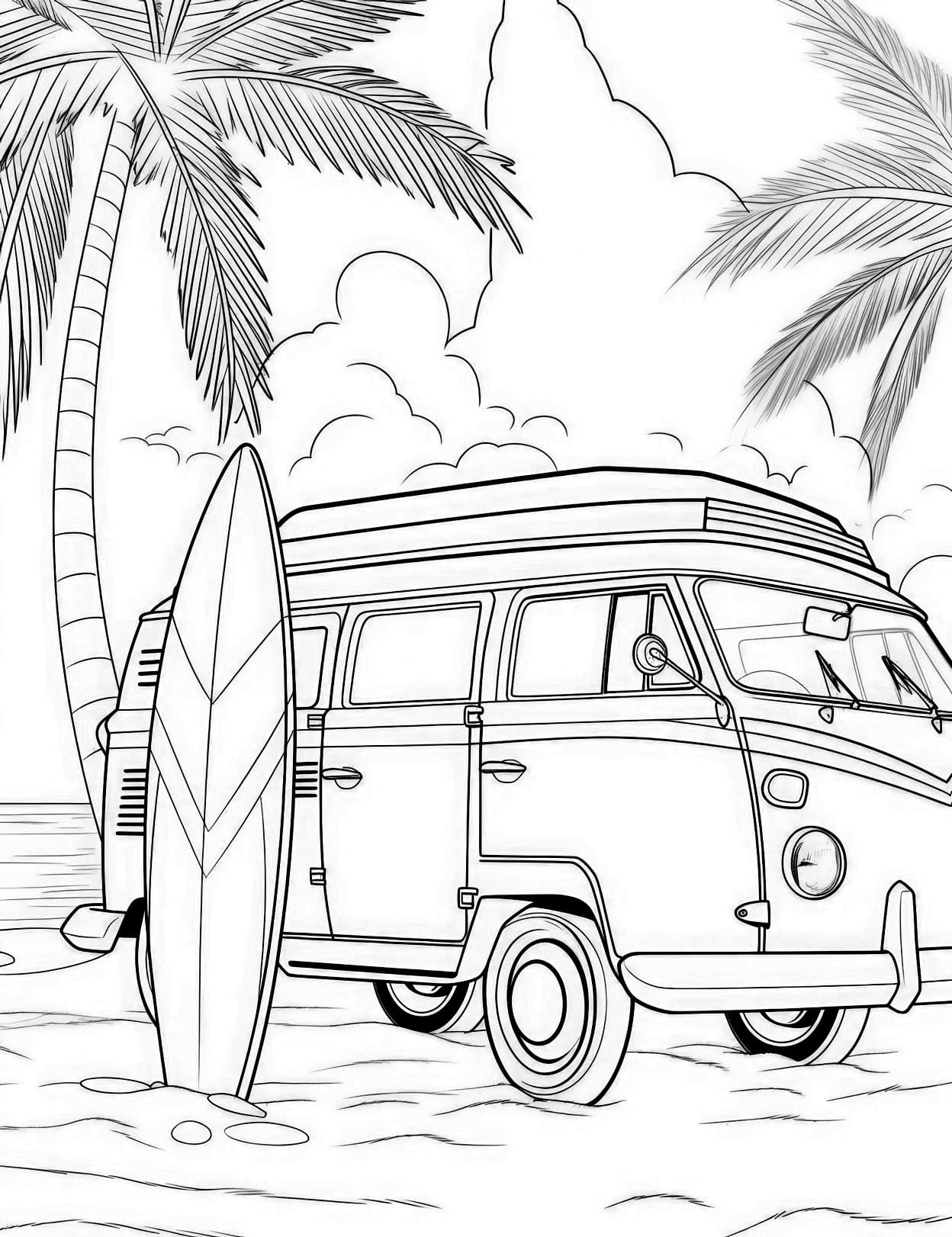 Car coloring pages for adults and kids