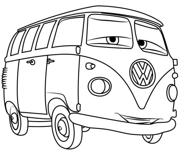 Vw bus coloring pages printable pdf