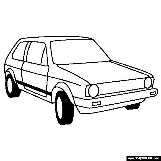 Vw volkswagen golf gti mki coloring page coloring pages online coloring pages cars coloring pages