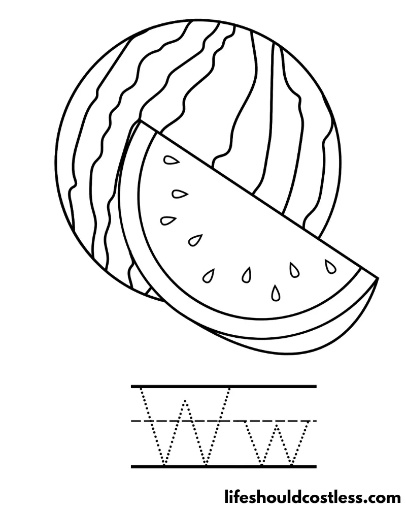 Watermelon coloring pages free printable pdf templates