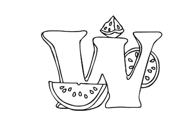 Free watermelon coloring pages you can print from home