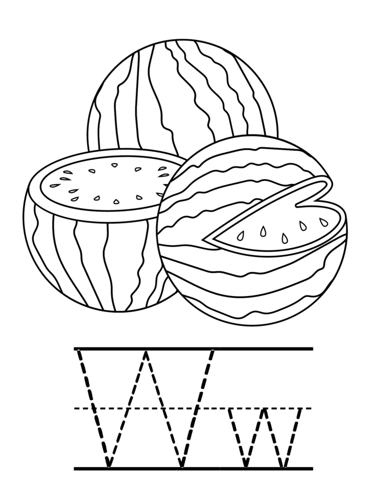 Watermelon coloring pages free printable pdf templates