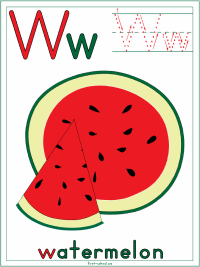 Letter w watermelon theme alphabet preschool lesson plan printable activities craft and worksheets