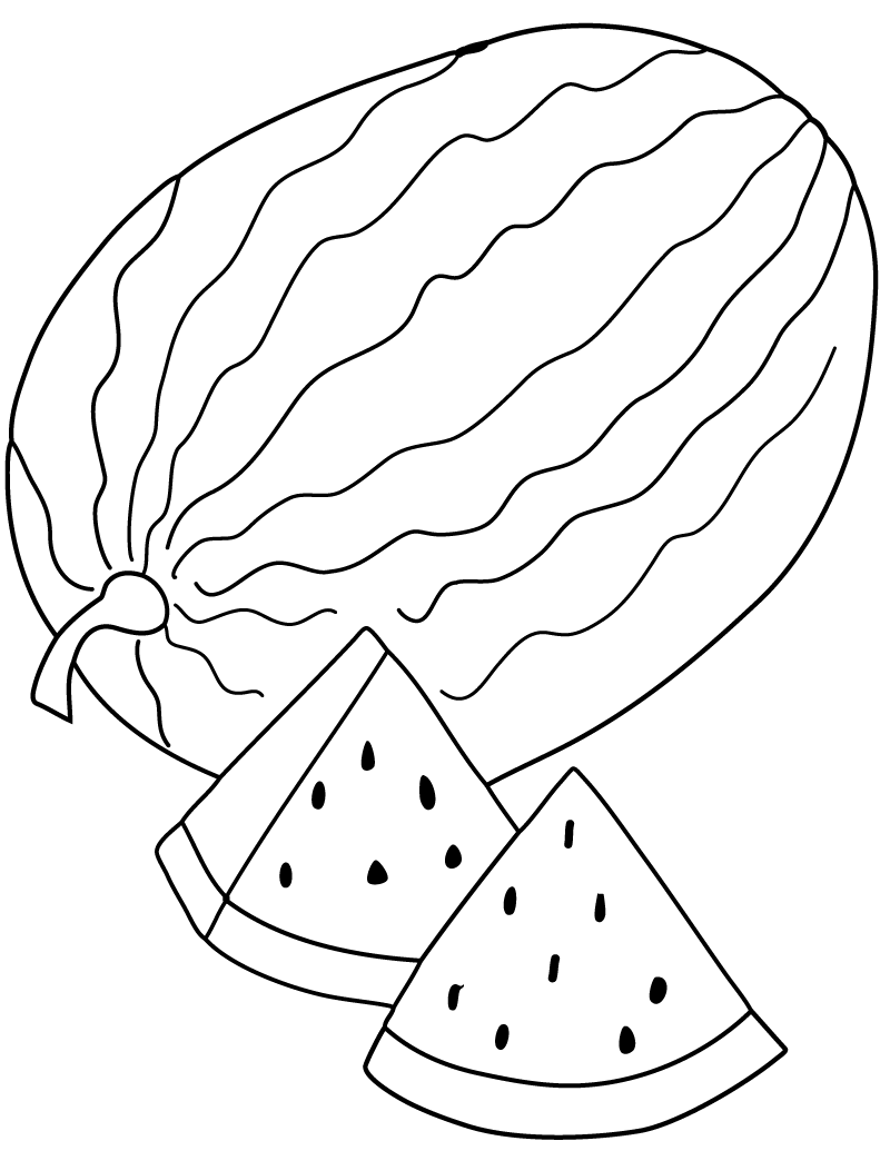 Watermelon coloring pages