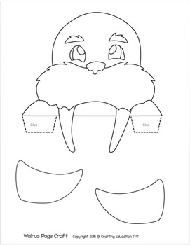 W is for walrus craft and letter tracing by crafting education