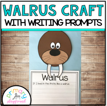 Walrus craft with writing promptspages