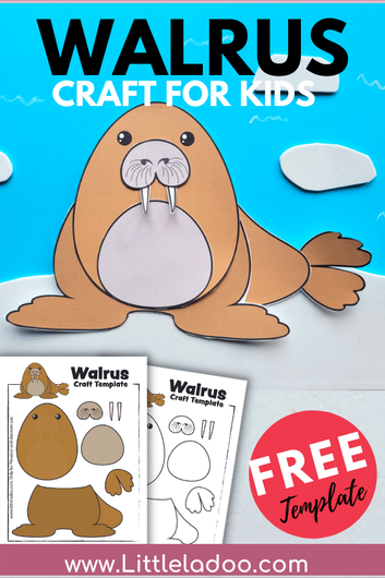 Walrus craft for kids free template