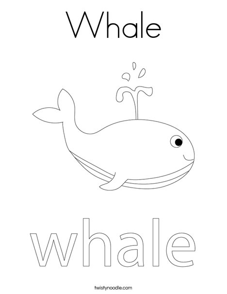 Whale coloring page