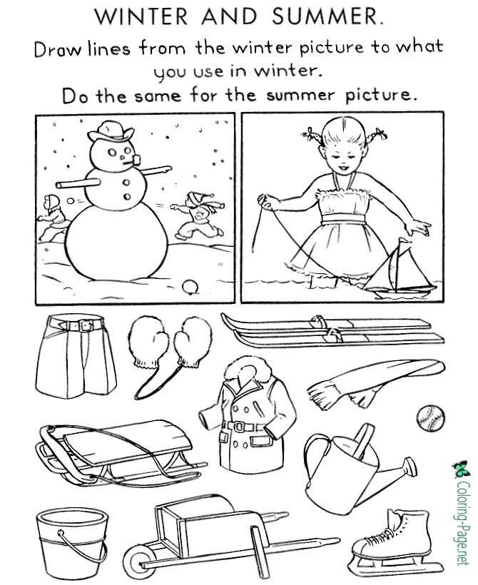 Winter coloring pages winter worksheet