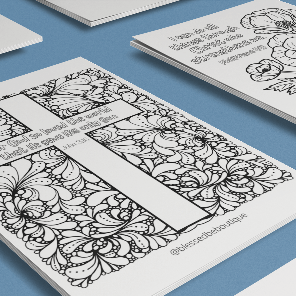 Winter coloring pages printed â blessed be boutique