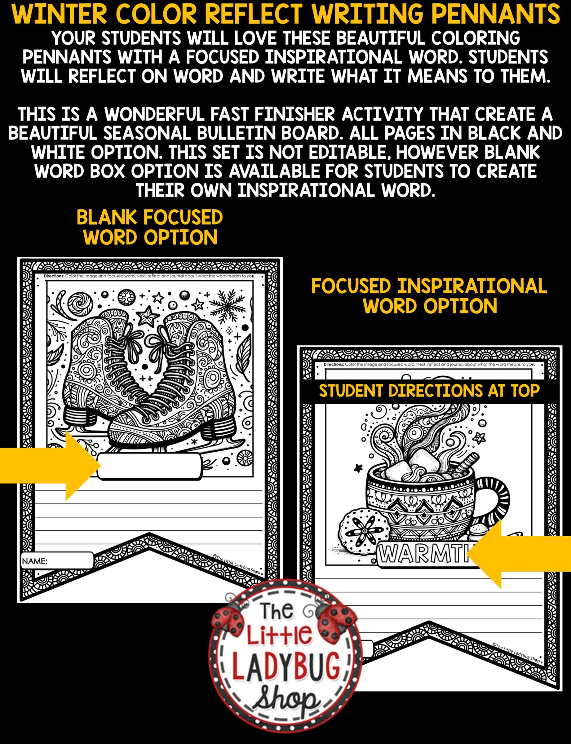 Winter theme coloring pages bulletin board