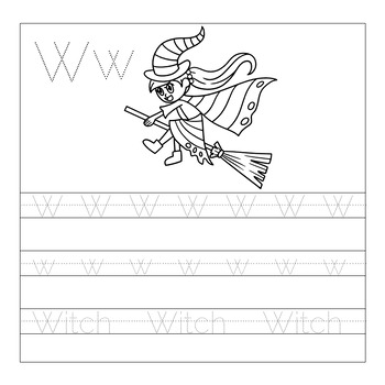 Abc halloween tracing coloring pages
