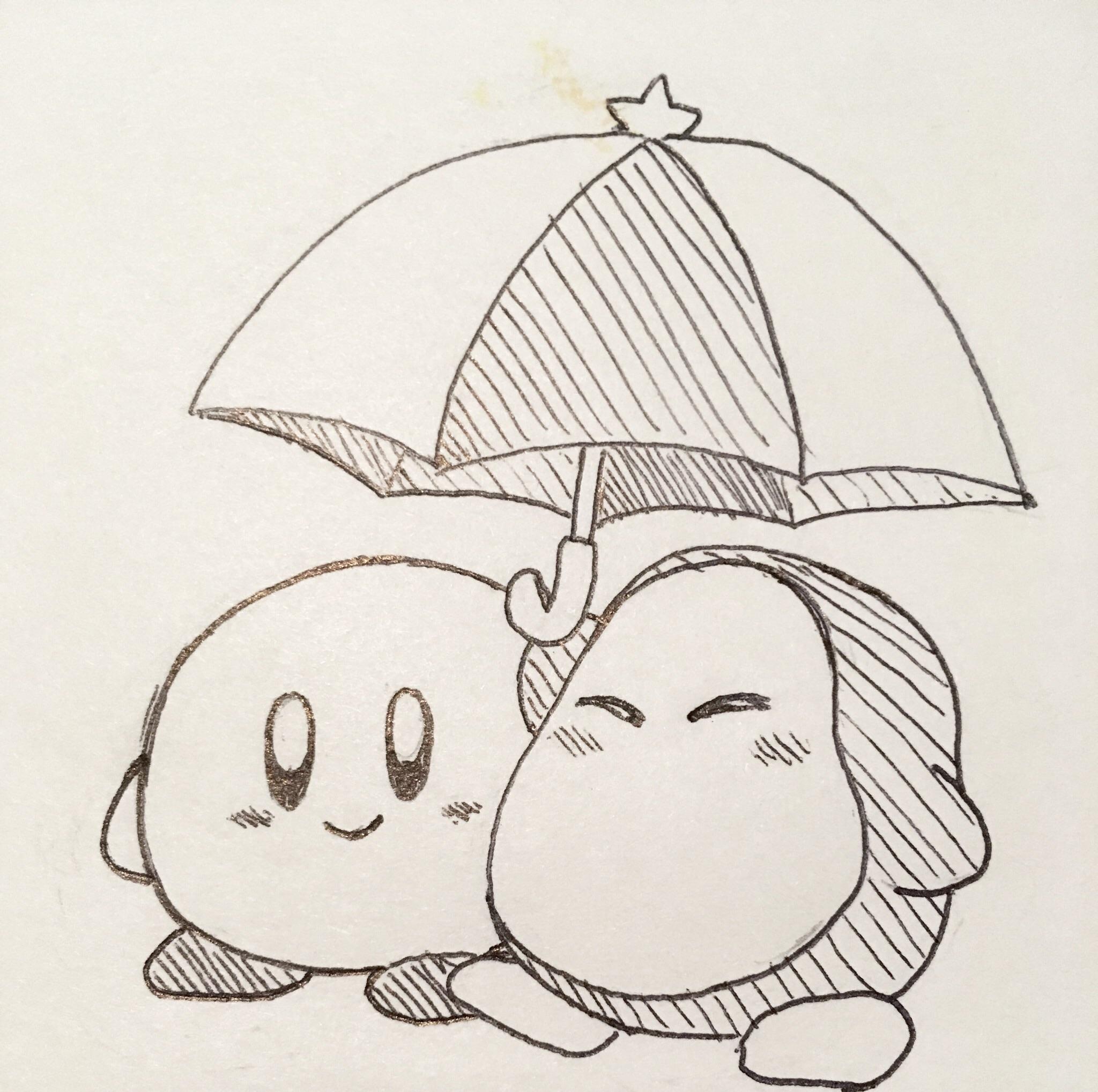 Heres kirby and waddle dee on a happy stroll rkirby