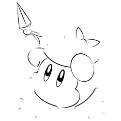 Bandana waddle dee kirby connect the dots printable worksheets