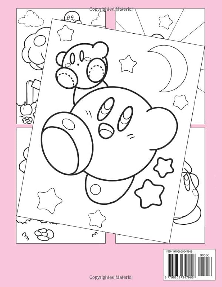 Pink puffball coloring book adorable kárby coloring pages unique designs for kids teens stress relief artistic expression shreya pittman books