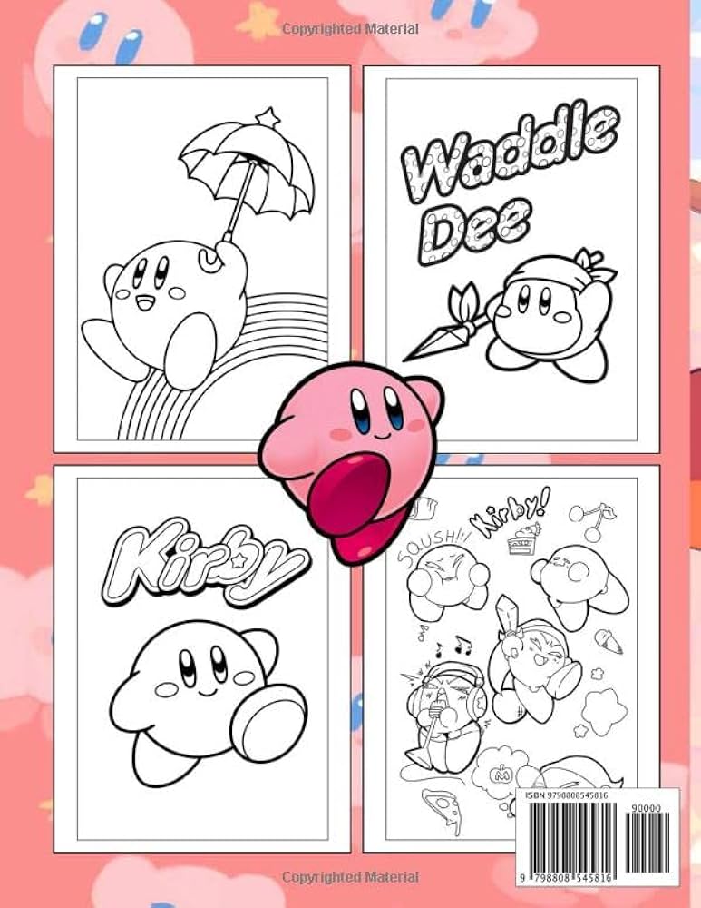 Kãrby coloring book kãrby coloring pages with awesome artistic illustrations for kids and adults jenell ginn books