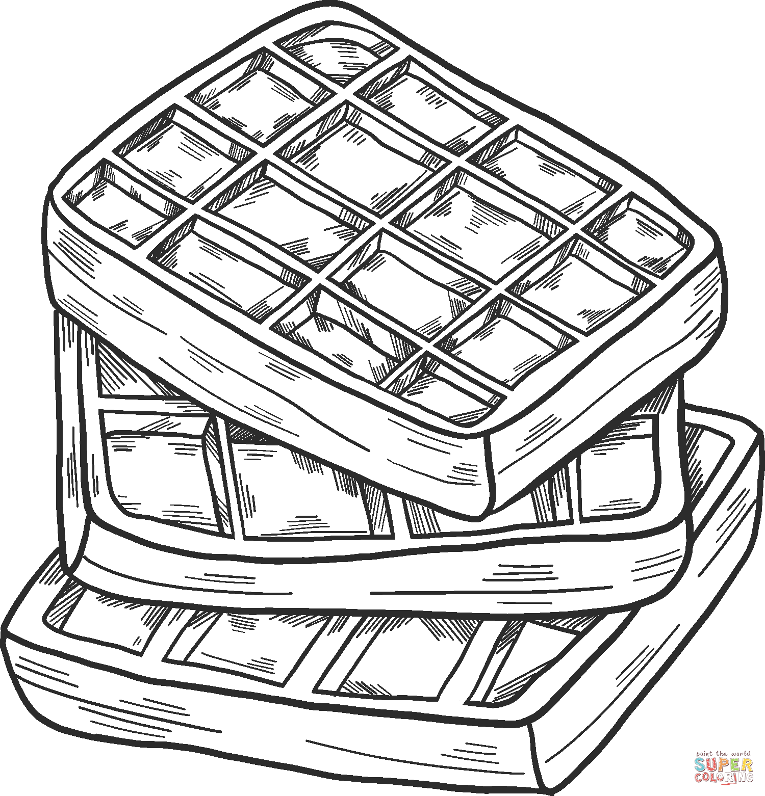 Waffles coloring page free printable coloring pages