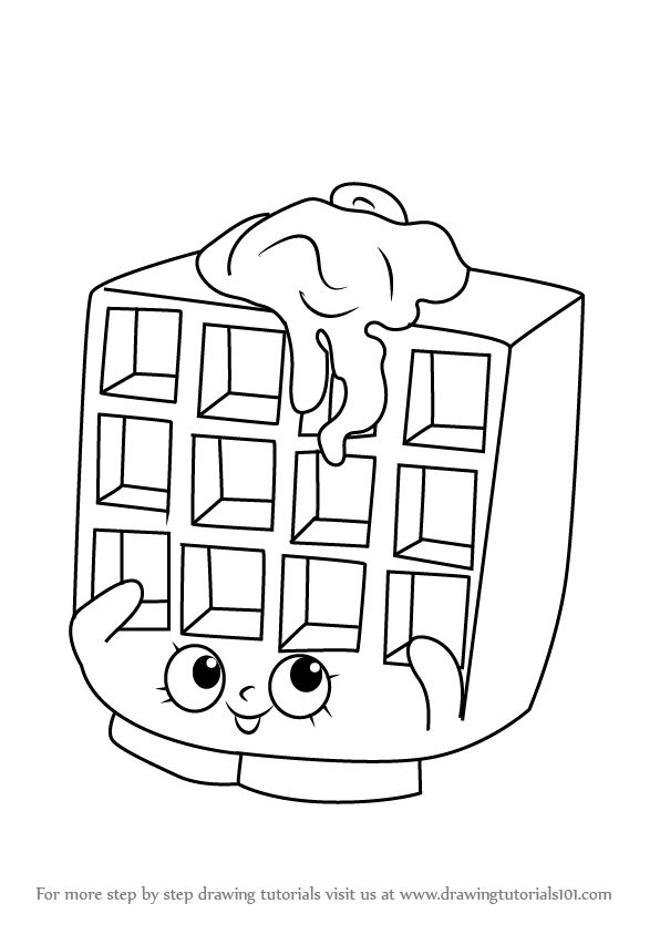 Learn how to draw waffle sue from shopkins shopkins step by step drawing tutorials coloring pages for kids coloring pages coloring books