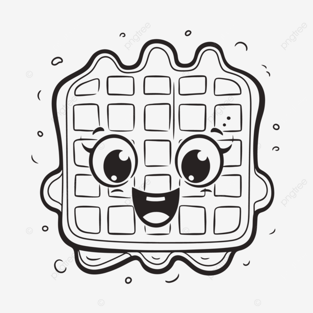 Desenho de esboão pãgina coloraãão waffle animado vetor png desenho de carro desenho de desenho animado desenho de asa imagem png e vetor para download gratuito