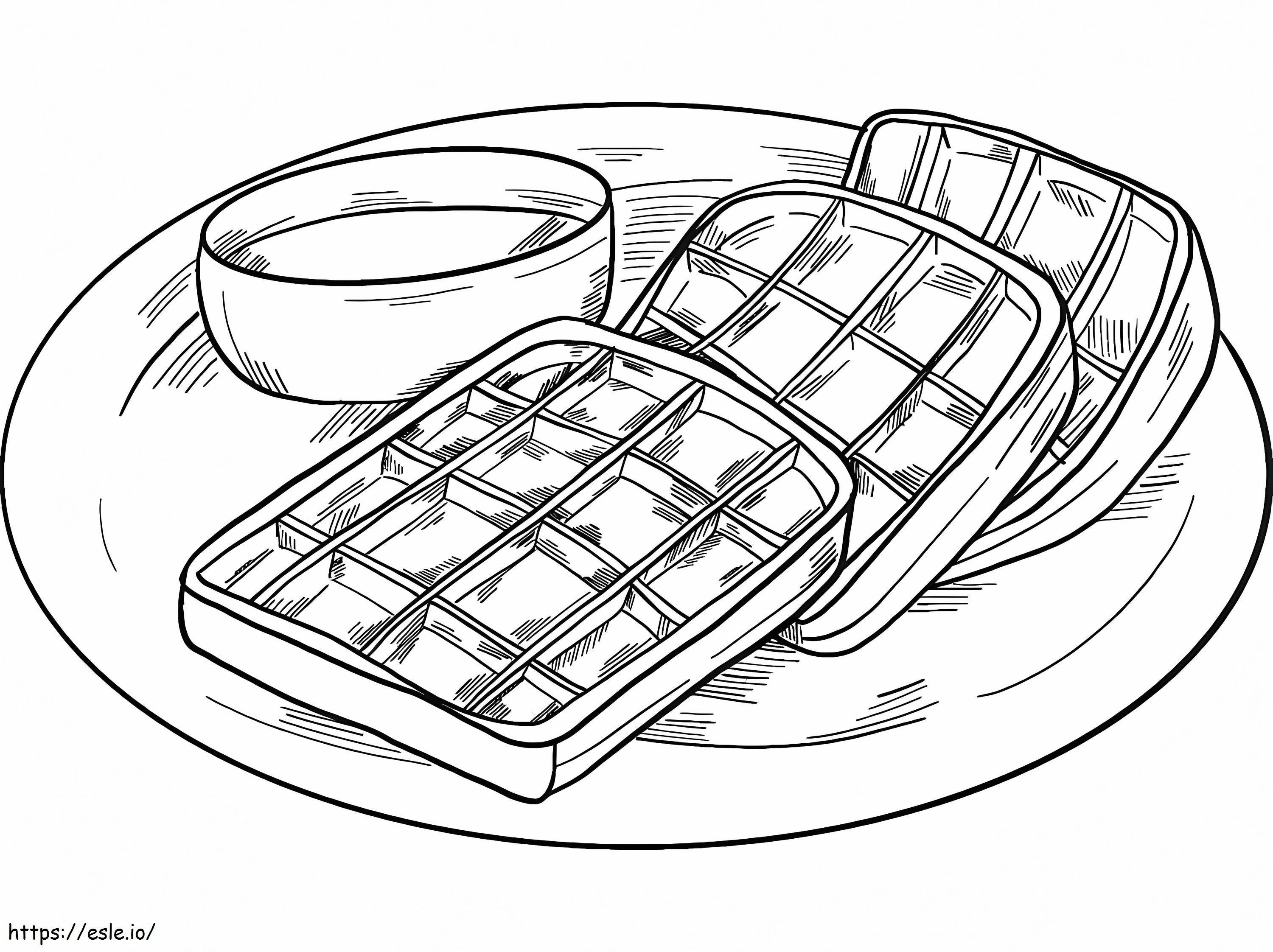 Free printable waffles coloring page