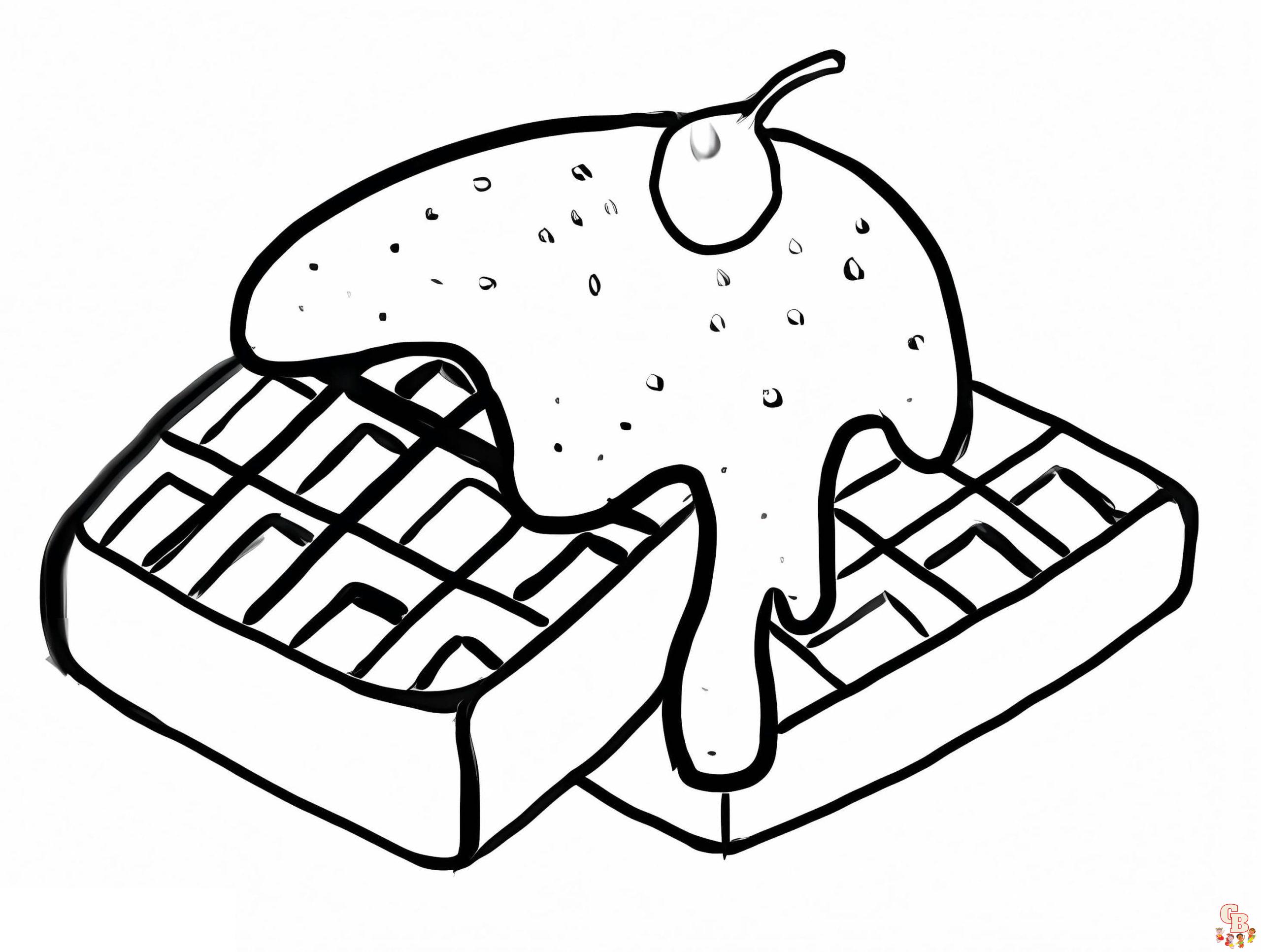 Printable waffle coloring pages free for kids and adults