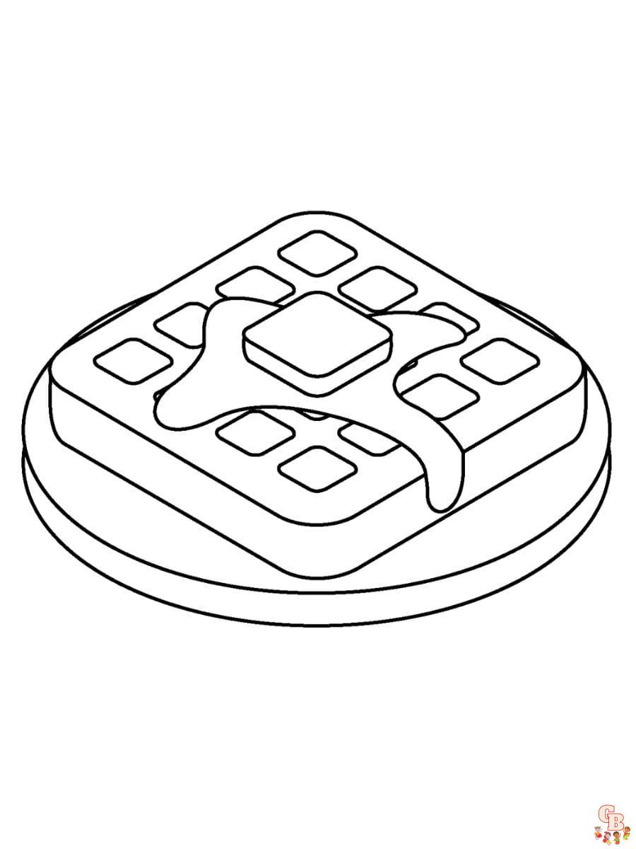 Printable waffle coloring pages free for kids and adults