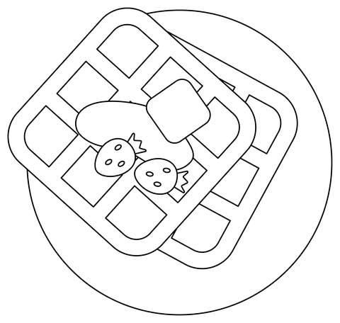Waffle coloring page free printable coloring pages