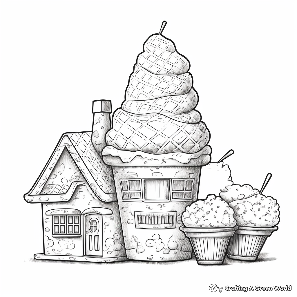 Ice cream coloring pages