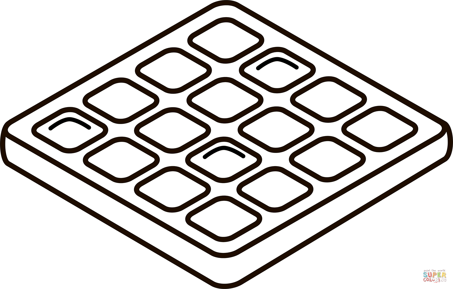Waffle coloring page free printable coloring pages