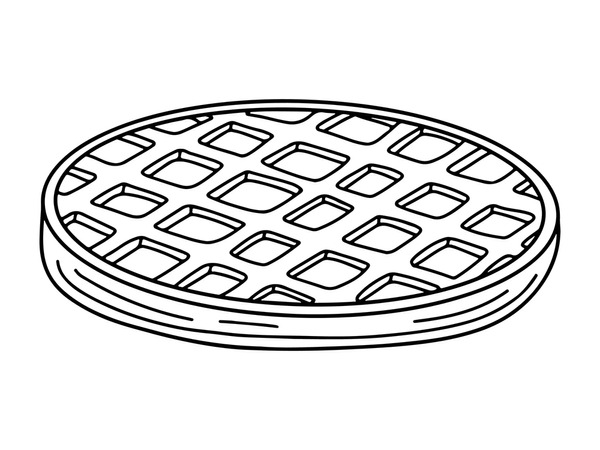 Belgian waffle drawing royalty