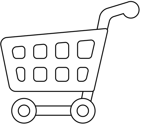 Shopping cart emoji coloring page free printable coloring pages