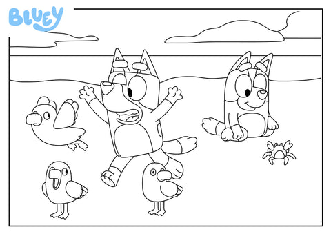 Bluey louring pages