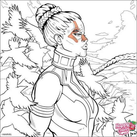 Marvel characters coloring book on