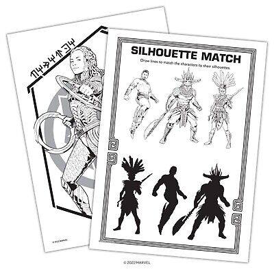 Marvel black panther wakanda forever coloring book with glow in the dark posters