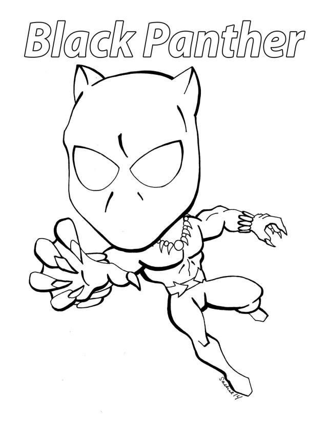 Black panther coloring pages